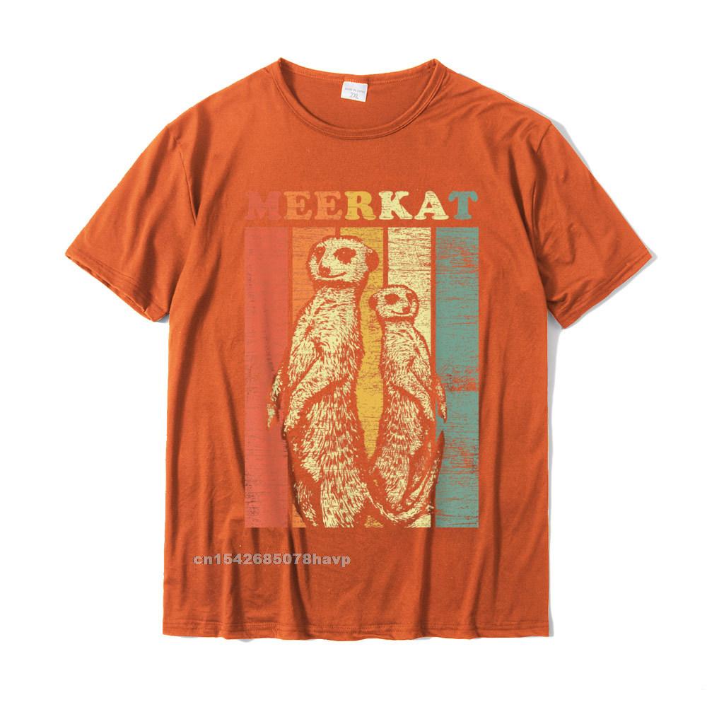 Meerkat TShirt Vintage Retro Style Unisex Hip Hop Fashionable Tops T Shirt Cotton T Shirts Casual
