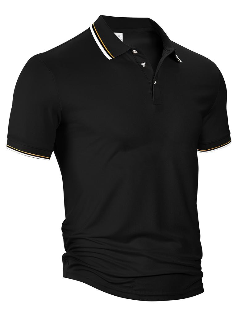 European and American short-sleeved men's polo shirt TEMU summer loose casual breathable lapel print advertising shirt T-shirt