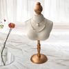 Velvety Necklace Exhibition Rack Adjustable Display System Dustproof Fabric For Retail And Home Decors