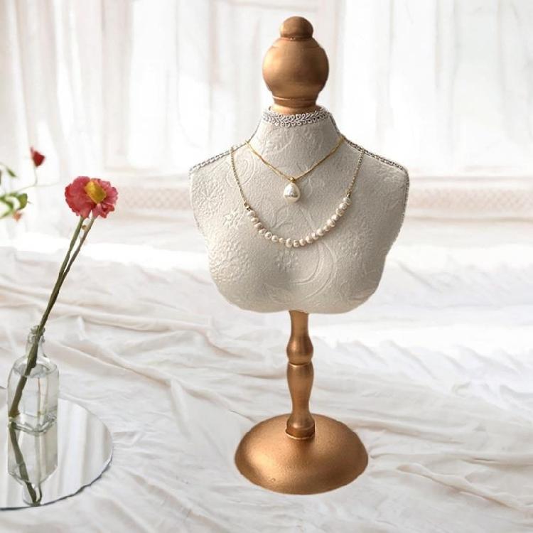 Velvety Necklace Exhibition Rack Adjustable Display System Dustproof Fabric For Retail And Home Decors