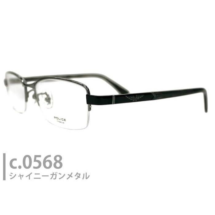 POLICE Vplq51j Frame Only Po Half-rim Square Titanium Mens Glasses 5318