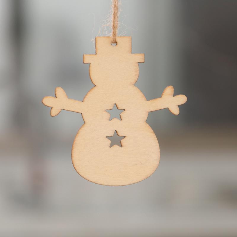 

Різдвяні прикраси. Дерев’яні ялинкові прикраси. Висячі домашні підвісні предмети. Упаковка по 10 шт. Snowman