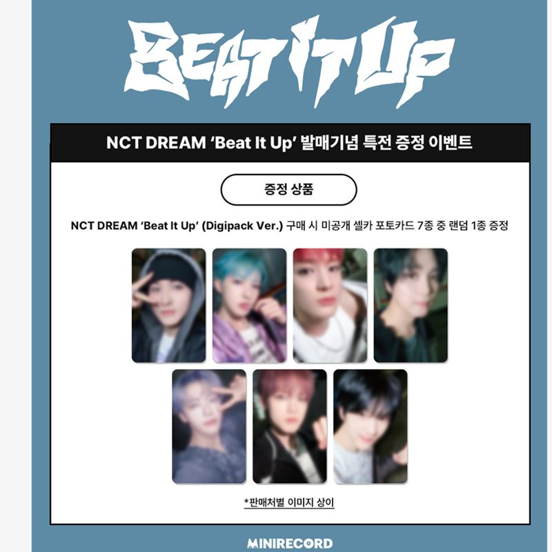 

[Предзаказ] NCT DREAM 6-й мини-альбом [Beat It Up] Версия диджипак(Онлайн-преимущество) POB MINIRECORD SET 7EA
