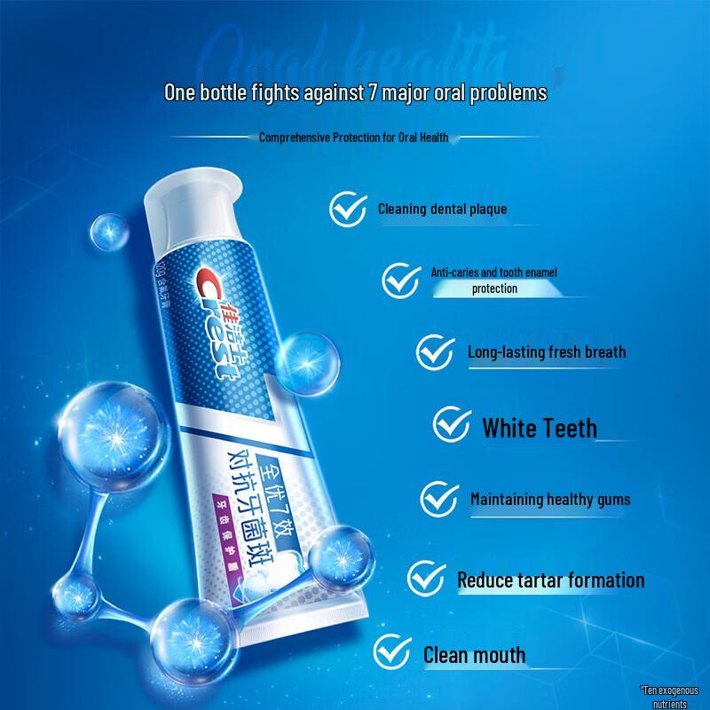 Crest 7 Benefits Strong Enamel Toothpaste