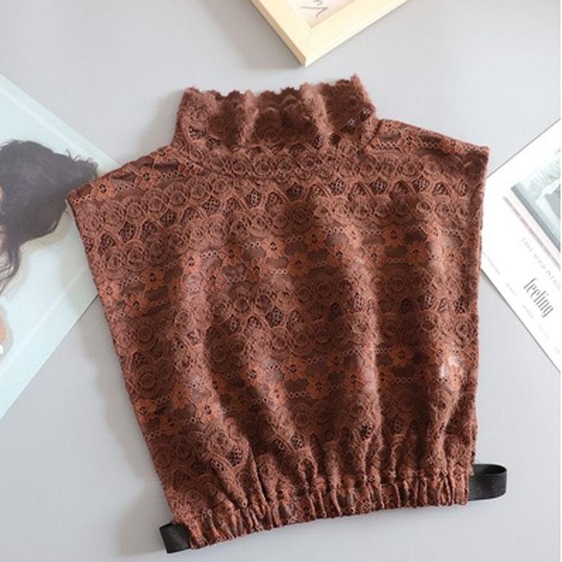 

Кружевной воротник-стойка с воротником-стойкой для женщин, съемный воротник, полурубашка для женщин, блузка с отворотом и лацканами, женская одежда, аксессуары