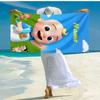 Custom Name Ultra-Soft Beach Towel with CoComelon Theme,Ideal for Pool - Camping, Diving - Perfect Travel Essential, Vibrant Beach Towel.