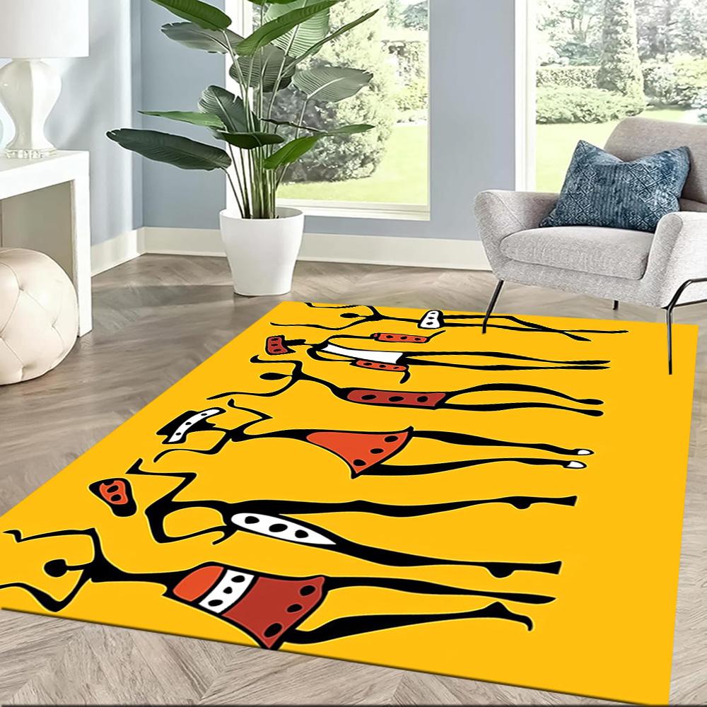 African Dance Celebration Floor Mats for Living Room, Bedroom and Room Decoration Are Suitable for Gifts.