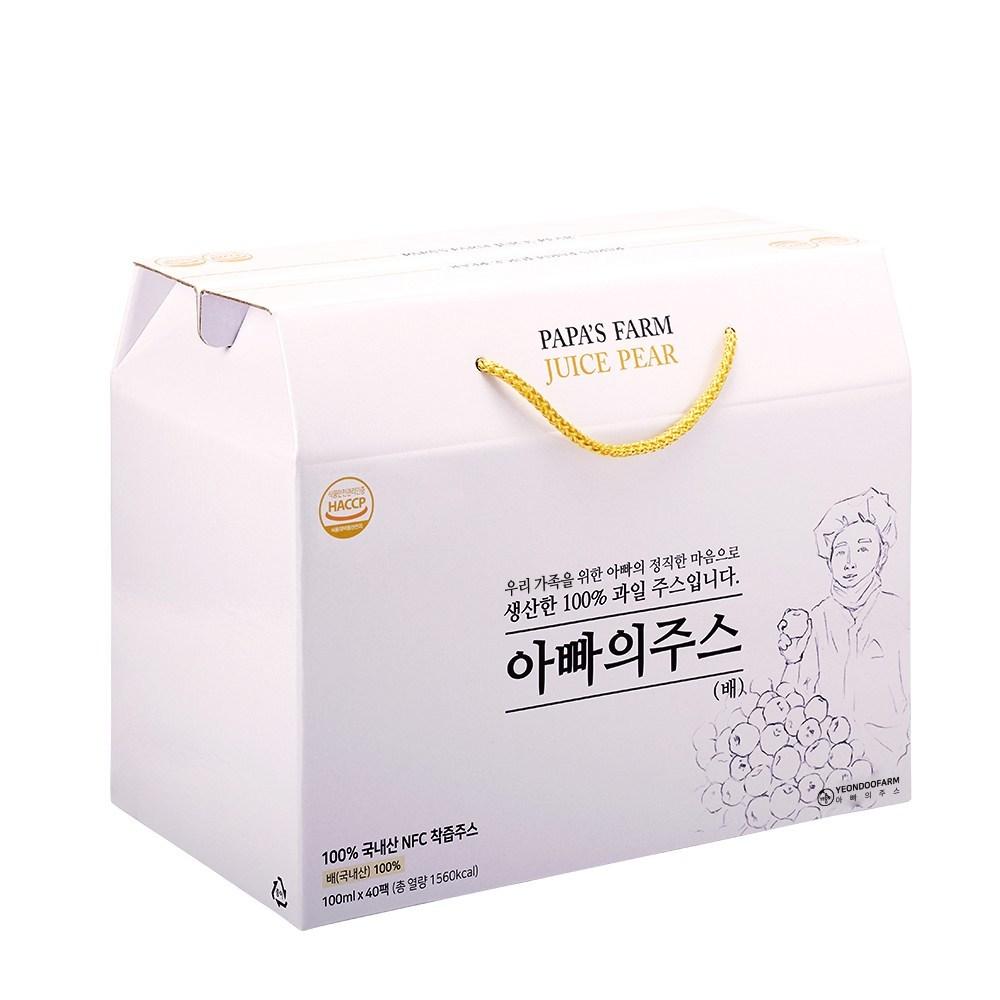 Yeondu Farm Dad's Juice Pear Juice 100ml 40 pcs