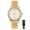 Waterproof Analog Gold Antique Simple Stylish Pair Watch Pair Watch Accessories Anniversary Day Christmas Gift for Boyfriend and Girlfriend Men's