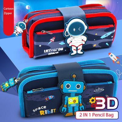 Detachable Cute Pencil Case School Stationery Bag Large Capacity Pen Case Cartoons Pen Bag Children Pencil Bag Boy Student Gifts