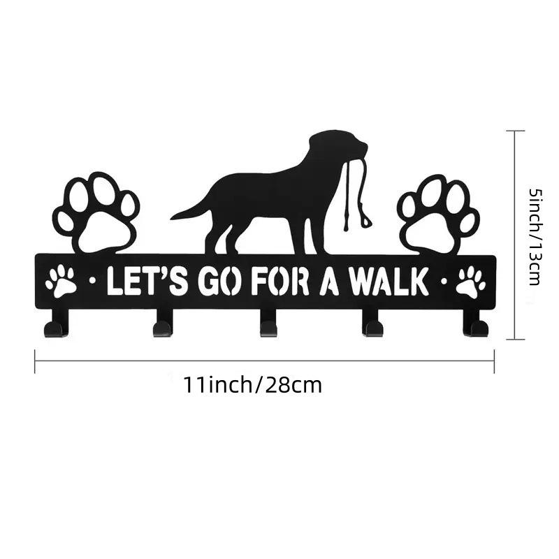 Metal Letter Key Storage Hook Rack - Decorative Wall-Mounted Silhouette for Bedroom