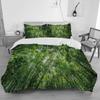 Bambus Dynetrekksett Grønn Natur Plante King Size Polyester Dynetrekk med Putetrekk for Barn Gutter Jenter Sengetøysett