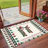 Christmas Custom Name Printed Square Area Rug Soft Non Slip Floor Carpet For Bedroom Holiday Gift