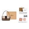 Coach Grace 22 Classic Monogram Canvas And Leather Shoulder Bag Women Shoulder Bag Khaki-Brown White CC033-IMOTV
