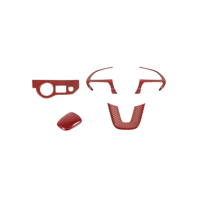 

Интерьер автомобиля, переключатель фар на руле, рычаг переключения передач, декоративная накладка для Dodge Charger/Challenger 2015 Up, аксессуары для интерьера автомобиля красный черный