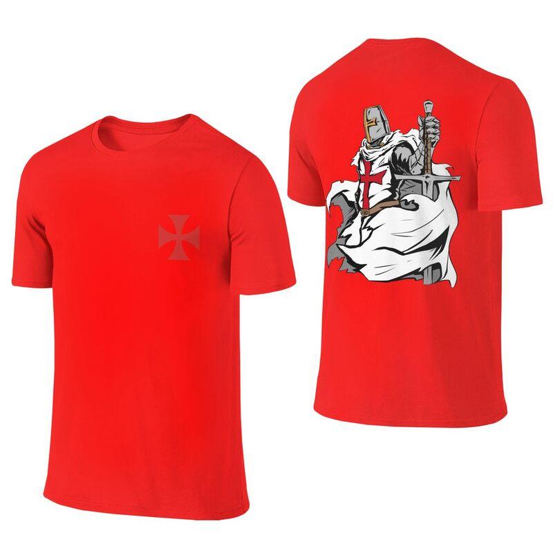 

Custom Knight Templar Sword Crusader T Shirt for Men Pure Cotton Tshirt Tees Short Sleeve Tshirt Loose Fit Clothing Gift S