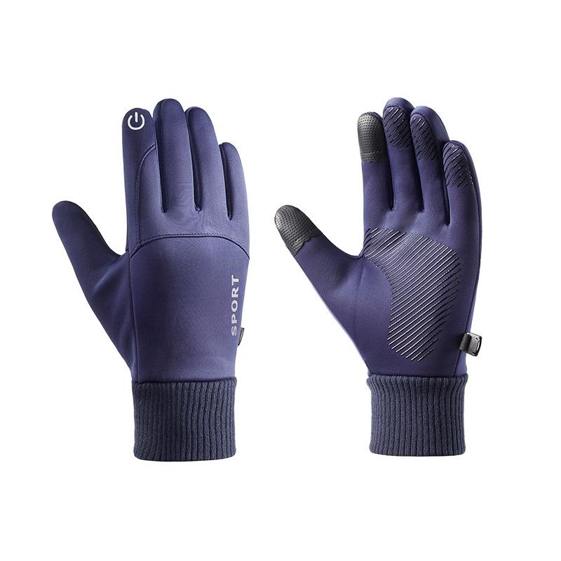 

Теплые перчатки для мужчин на осень и зиму, бархатные и утолщенные, для езды на велосипеде, путешествий, нескользящие и водоотталкивающие спортивные перчатки для сенсорных экранов XL