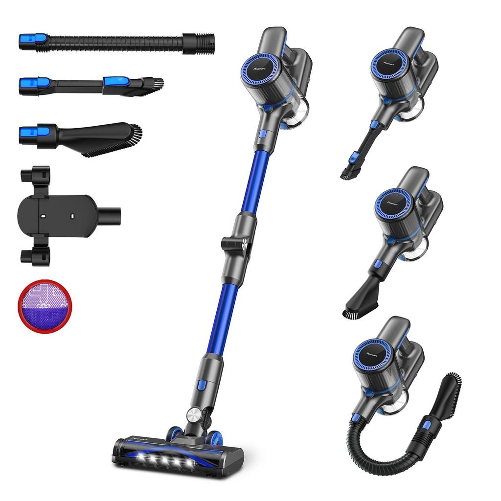 POWEART N700 Cordless Handheld Vacuum Cleaner Purple 30KPa Suction 2600mAh Battery