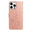 For iPhone 16 Pro Max Leather Case Daisy Imprint Wallet Stand Phone Protective Cover