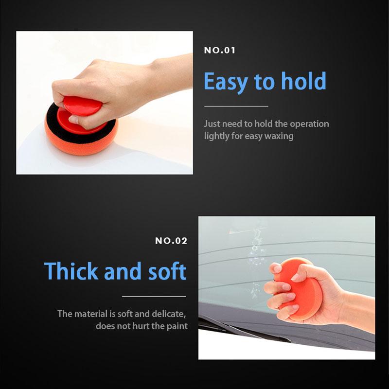 Set 6 buc Discuri Lustruire Auto Spălare Ceară Lustruire Pad cu Mâner Bureți Auto pentru Ceruire Instrument Multifuncțional de Curățare pentru Îngrijirea Vopselei