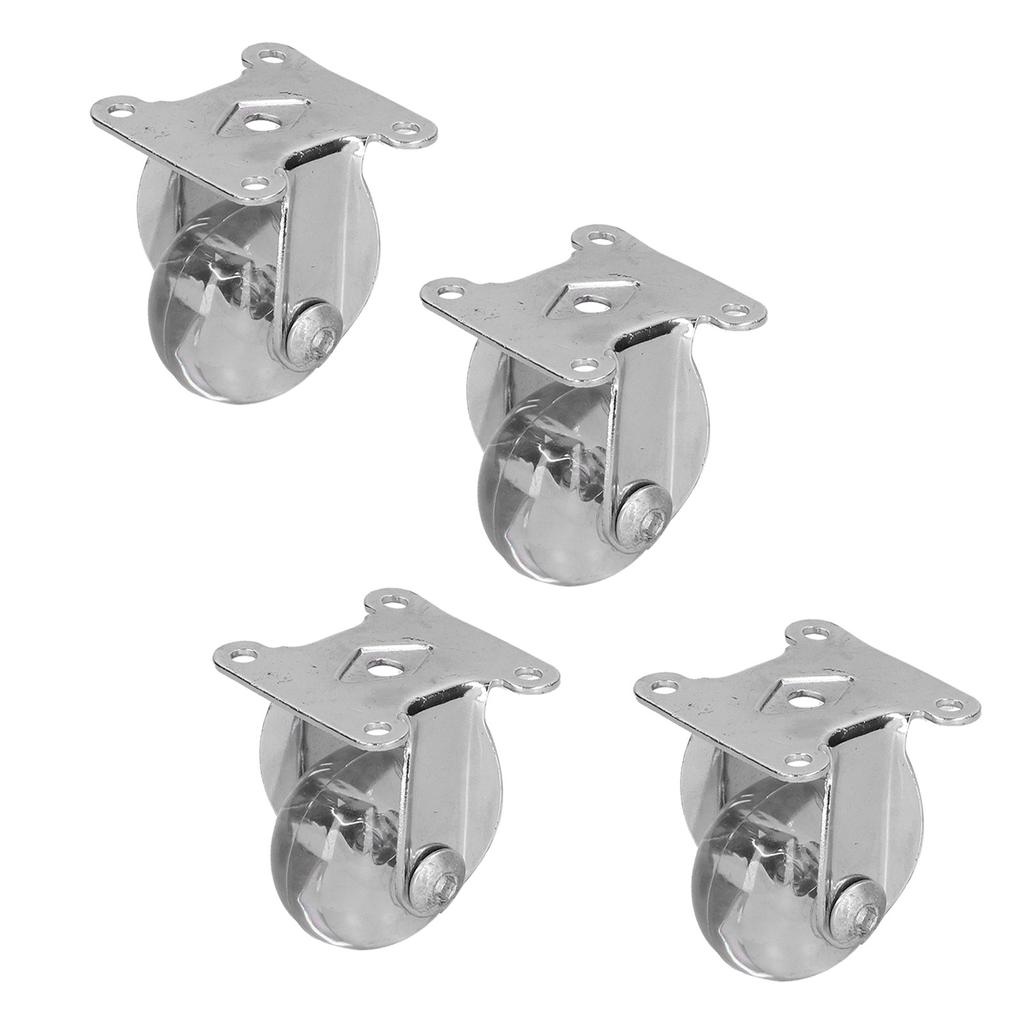 4pcs Industrial Casters Set Heavy Duty Caster Wheels Transparent Rolling Casters Accessory