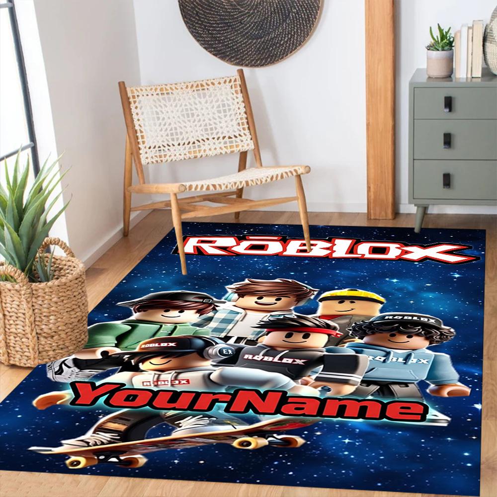 Roblox 252 Personalized Text Floor Rug Office Rug Design for Game Room Kitchen Bedrooms Decorate room Antislip Carpet Office home decor