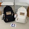 Wald Große Kapazität Einfarbiger Rucksack für Damen Koreanischer Stil Vielseitig Junior High School High School Schultasche Männlicher College-Rucksack
