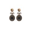 Exaggerated big  retro pattern pendant earrings with hollowed out female minimalist and niche light luxury earrings