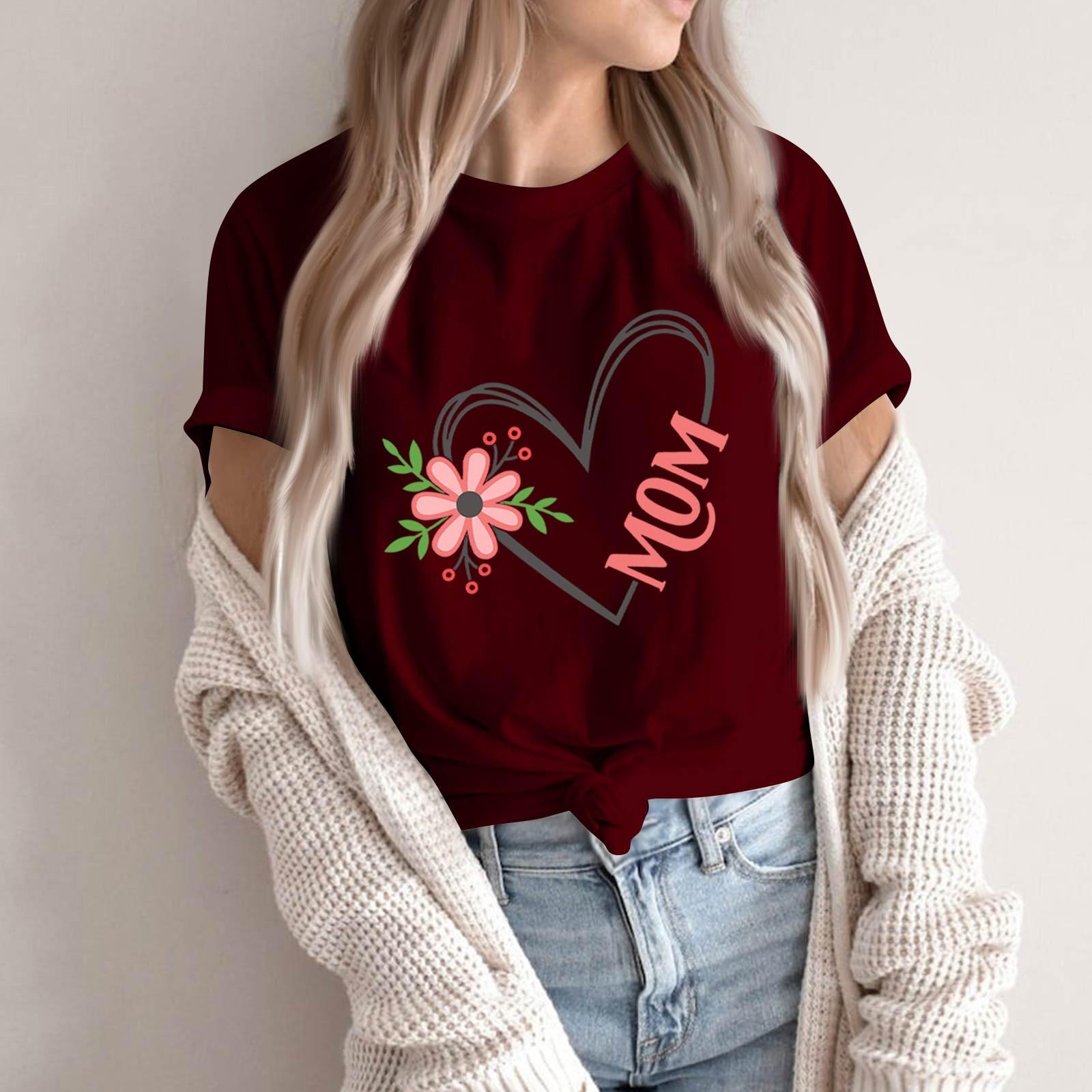 

Женская футболка с круглым вырезом и короткими рукавами с принтом XXL винный