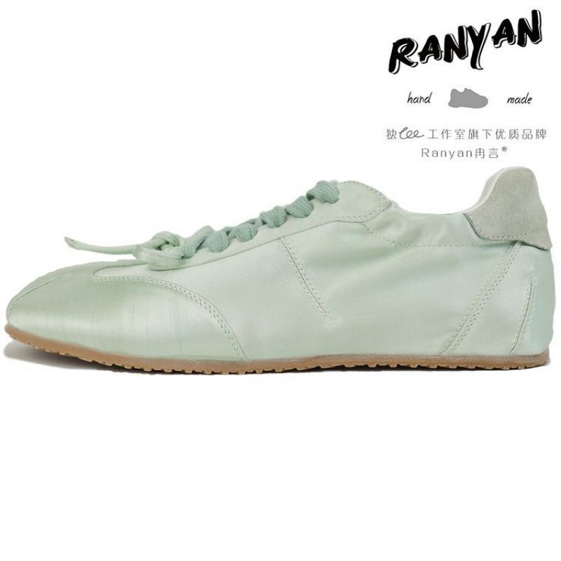 

Супер удобно! Весна-лето 2025 новая универсальная балетная обувь на мягкой подошве, женская повседневная обувь на плоской подошве, розовая, женская немецкая тренировочная обувь 40 светло-зеленый