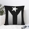 Black White Star Pillowcase, Geometric Stripe Cushion Cover, Modern Monochrome Decor, Abstract Art Throw Pillow, Home Textile
