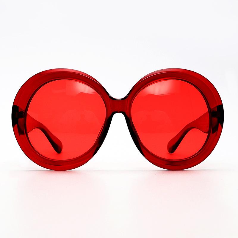 New trendy sunglasses, European and American fashion round large-frame sunglasses, street shooting personalized trendy sunglasses