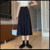 Women's High-Waist Black Pleated A-Line Skirt - Spring/Summer 2023 Korean Style