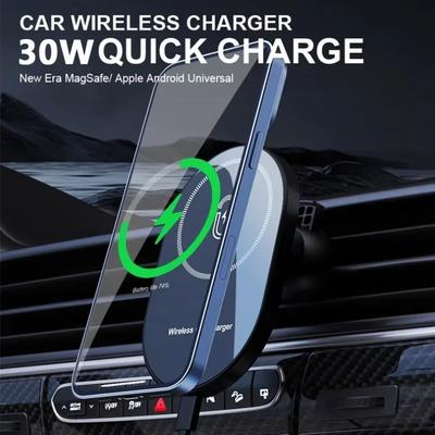 Chargeurs Magnétiques Sans Fil pour Voiture 30W Support de Téléphone à Grille d'Aération Pour Magsafe iPhone 16 15 14 13 12 Pro Max Support de Charge Rapide pour Voiture