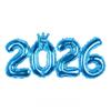 Crown 2026 Digital Aluminum Film Balloon Christmas Decoration for Home Navidad New Year Party Decor New Year Arrangement Props
