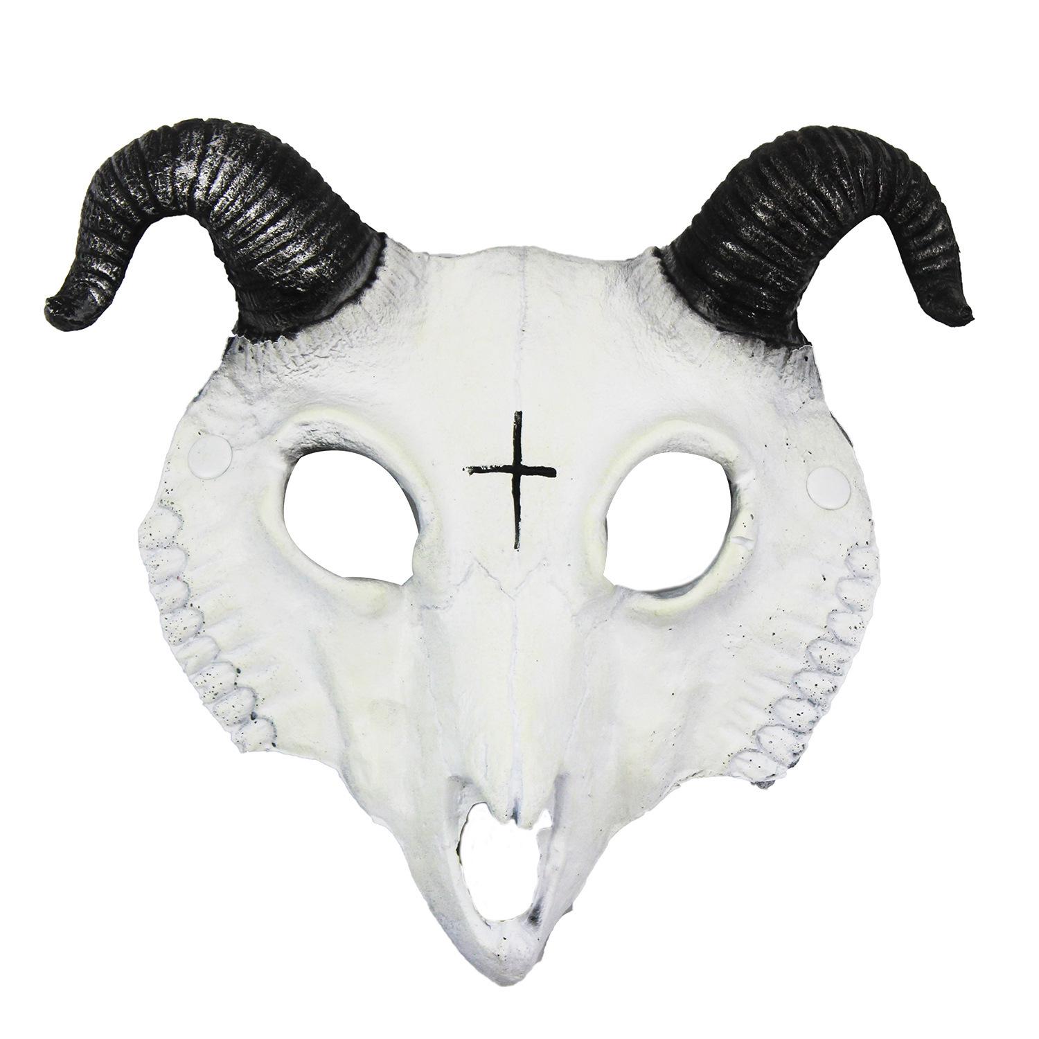 Halloween Goat Skull Animal Mask - PU Horror Party Prop
