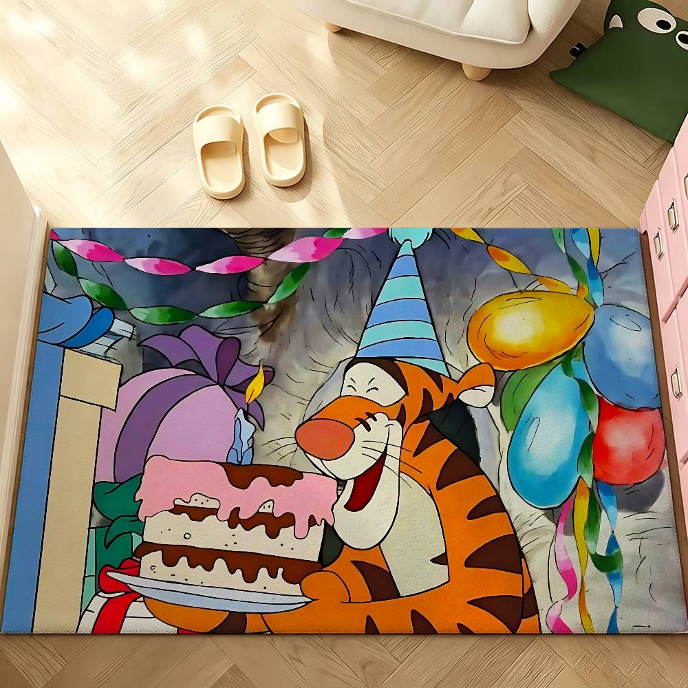 Cartoon W-Winnie The P-Pooh-S Carpet Bathroom Anti-slip Door Mat Home Decoration Mat Entrance Door Mat Scratch-resistant Door