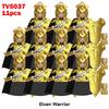 11pcs Medieval Elf Figures Orc Army Soldiers Vargr Raider Knights Building Blocks Bricks DIY Assemble War Toy Gifts for Kids Boy