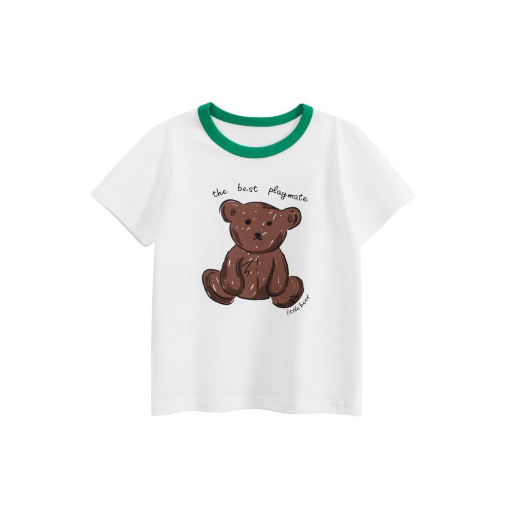 Summer children's short-sleeved T-shirts, cartoon print children's tops and T-shirts