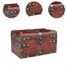 Schatzkiste im Retro-Stil Dekorativer Aufbewahrungsbehälter Multifunktion Leicht zu tragen und zu verstauen Holz