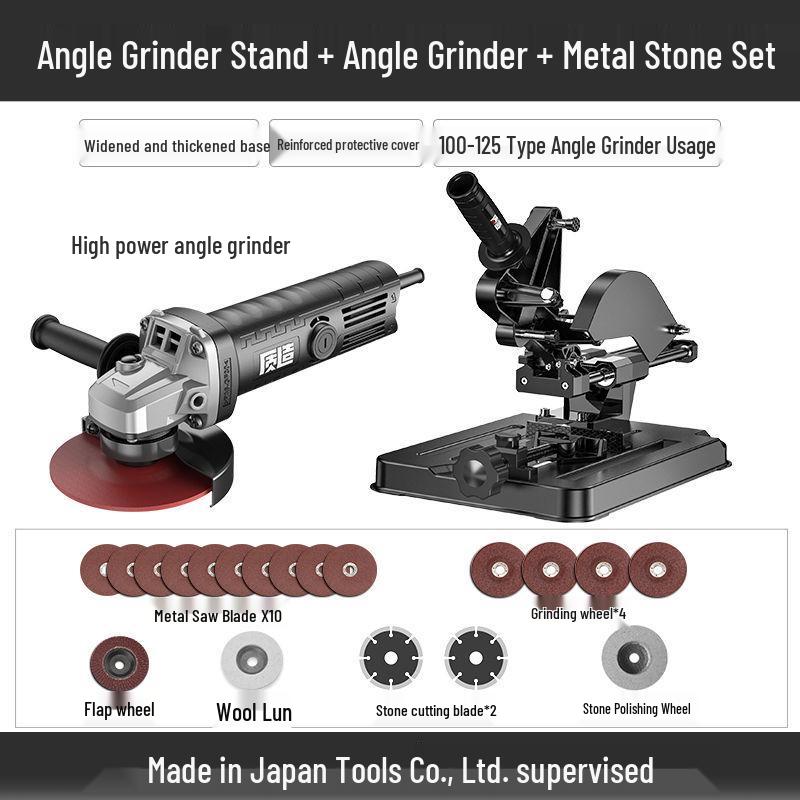Universal Japanese Angle Grinder Stand & Multi-functional Polisher Table Saw Shelf