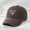 Love Cross Printed Baseball Cap Fashionable Outdoor Leisure Sports Sun Hat Washed Retro Soft Top Comfortable Peaked Cap