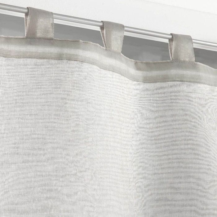 Paire de Voilages "Duetto" 60x90cm Gris &amp; Blanc