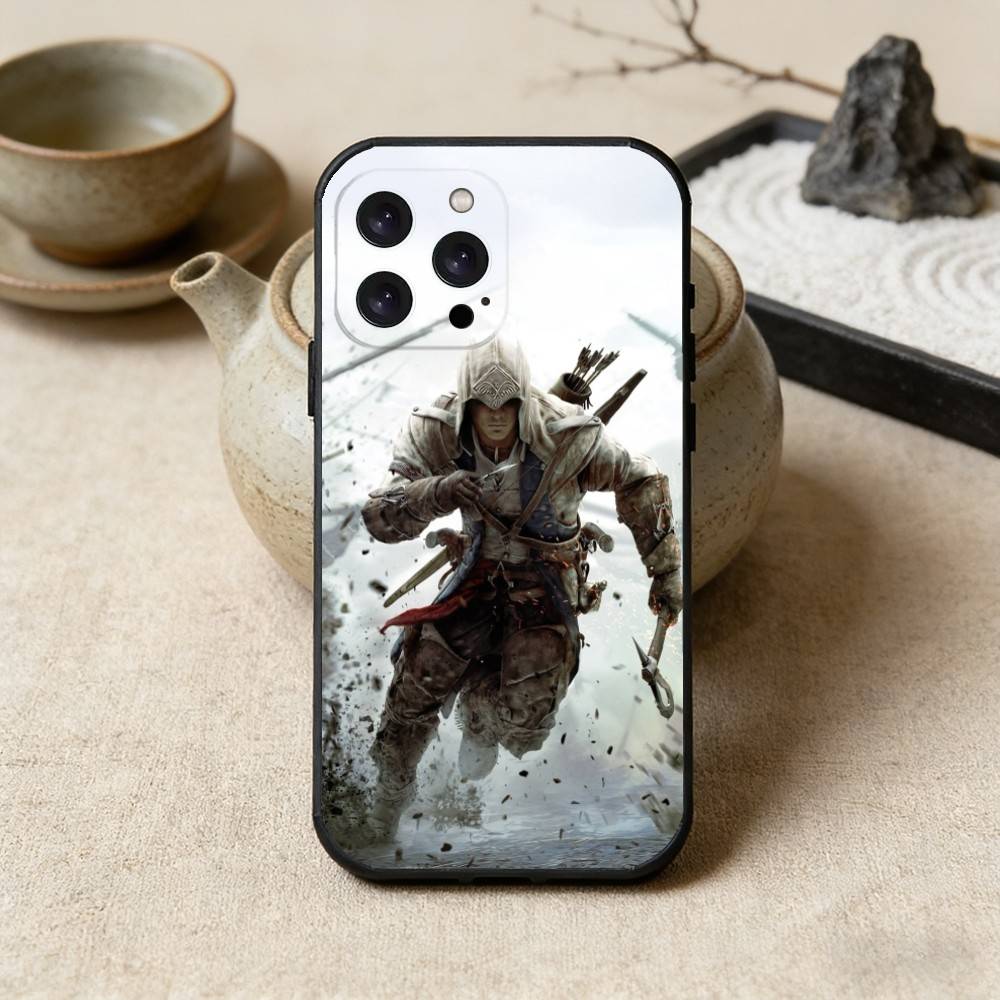 AssassinsY Creeds Phone Case For iPhone 16,15,14,13,12,17,Pro Max,Plus Silicone Black Case