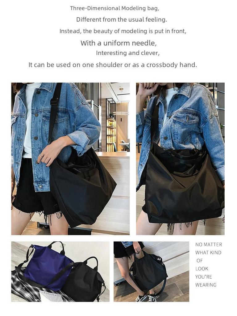 Modische Yoga-Reisetasche mit großer Kapazität - Lässige, einfarbige Rucksack-Handtasche im College-Stil