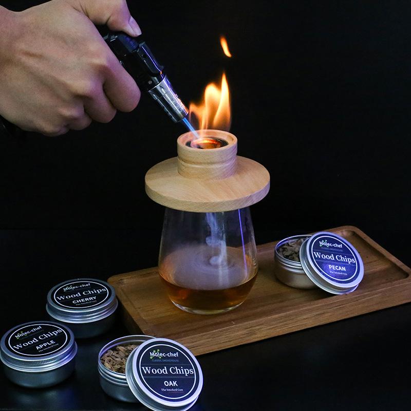 Cocktail Smoker Kit UFO Shaped Bourbon Whiskey Smoker Infuser Kit Old Fashioned Drink Smoker Kit Best Birthday Gifts For Men