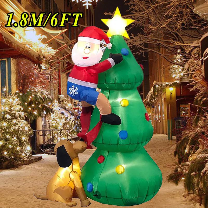 Christmas Inflatable Style Decoration Built-in LED Lights Inflatable Model Outdoor Ornament Xmas Party New Year Garden Decor