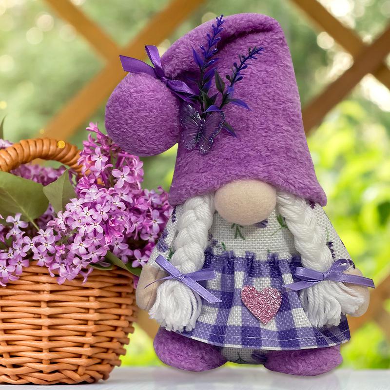 Cross-border Lavender Plush Rudolph Faceless Doll - Mother's Day Gift