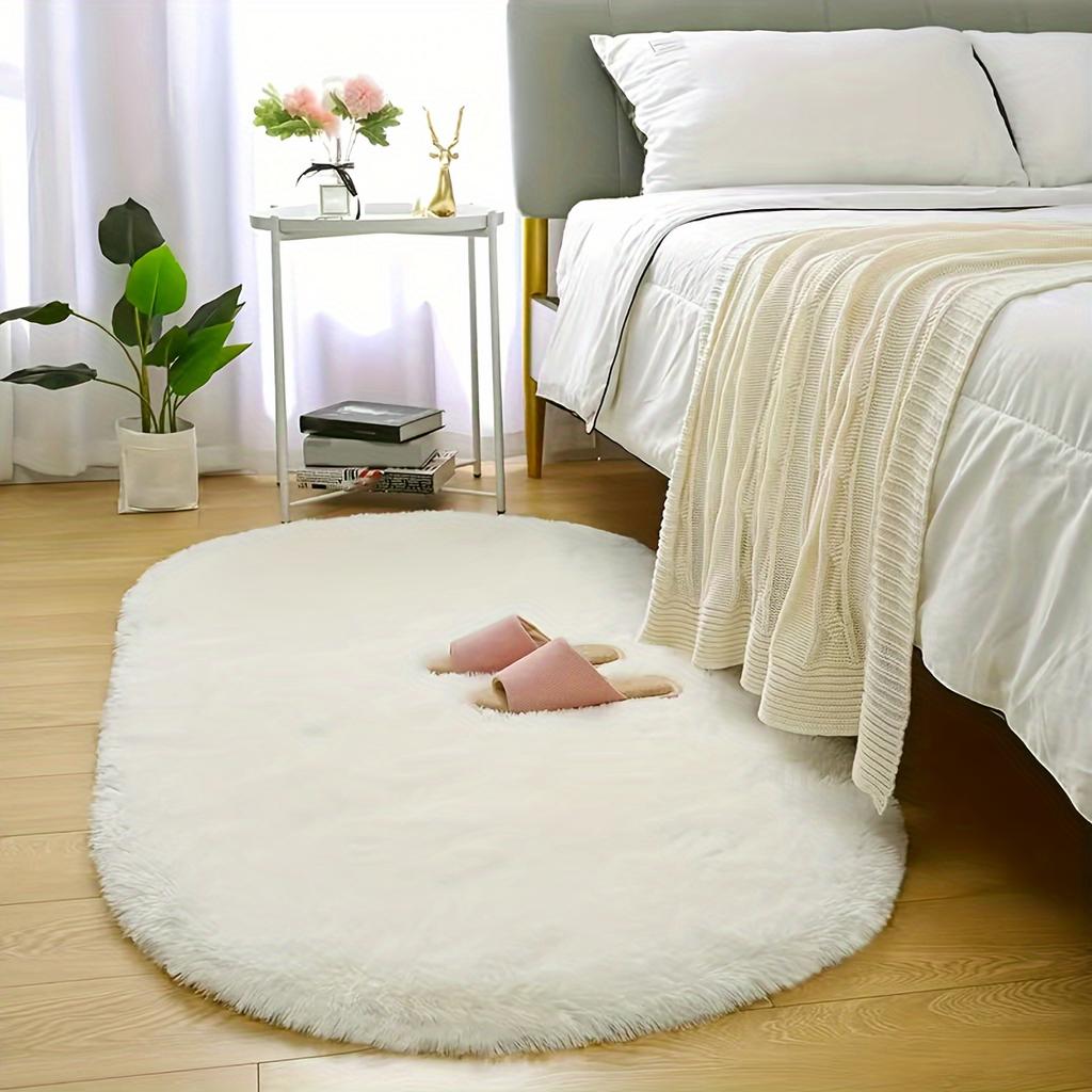 Soft Fluffy Shag Rugs, Luxury Non-Slip Carpet. Machine Washable, Perfect for Living Room, Bedroom, Desk Decor.