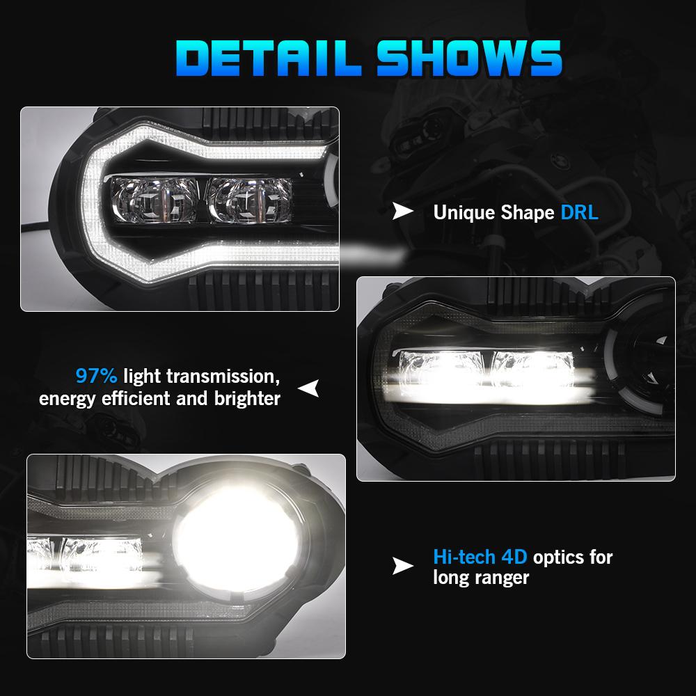 LED Headlight Angel Eye E24 MARK for BMW R 1200GS ADV Adventure R1200 GS Motorcycle DRL Lights Upgrade Headlamp R 1200GS ADV